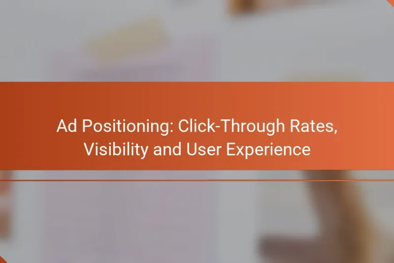Позиционирование рекламы: коэффициенты кликов, видимость и пользовательский опыт