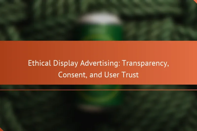 Этичная дисплейная реклама: прозрачность, согласие и доверие пользователей