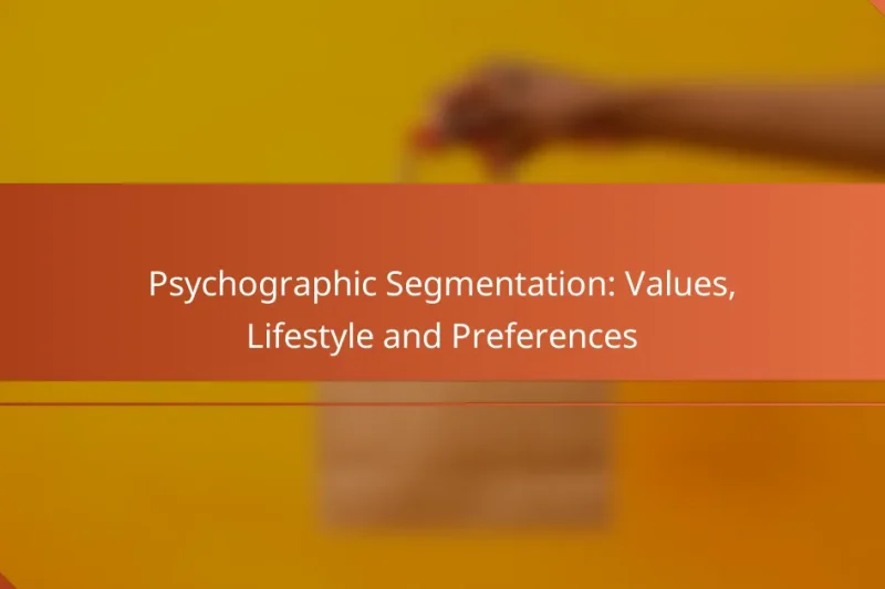 Психографическая сегментация: ценности, стиль жизни и предпочтения